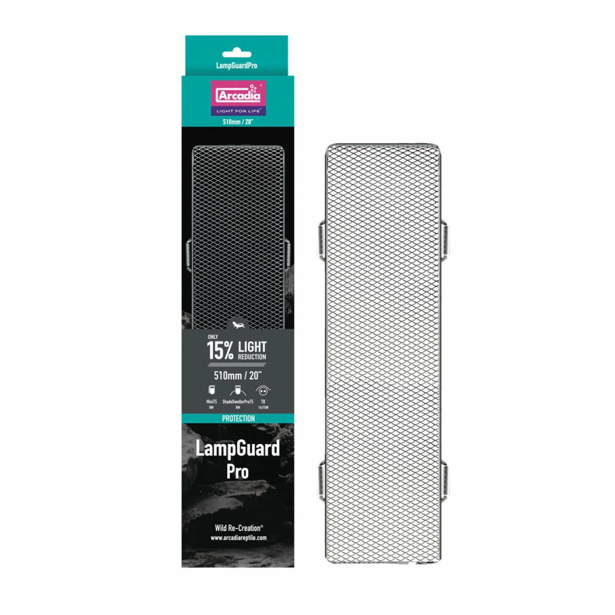 Arcadia LampGuard Pro 20-inch lamp protection guard product and packaging