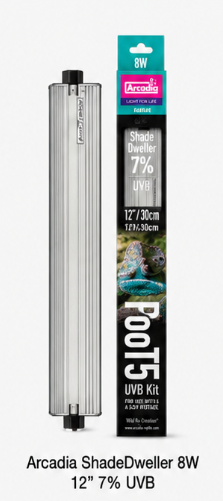 Arcadia ShadeDweller 8W 12-inch 7 percent UVB fixture product and packaging