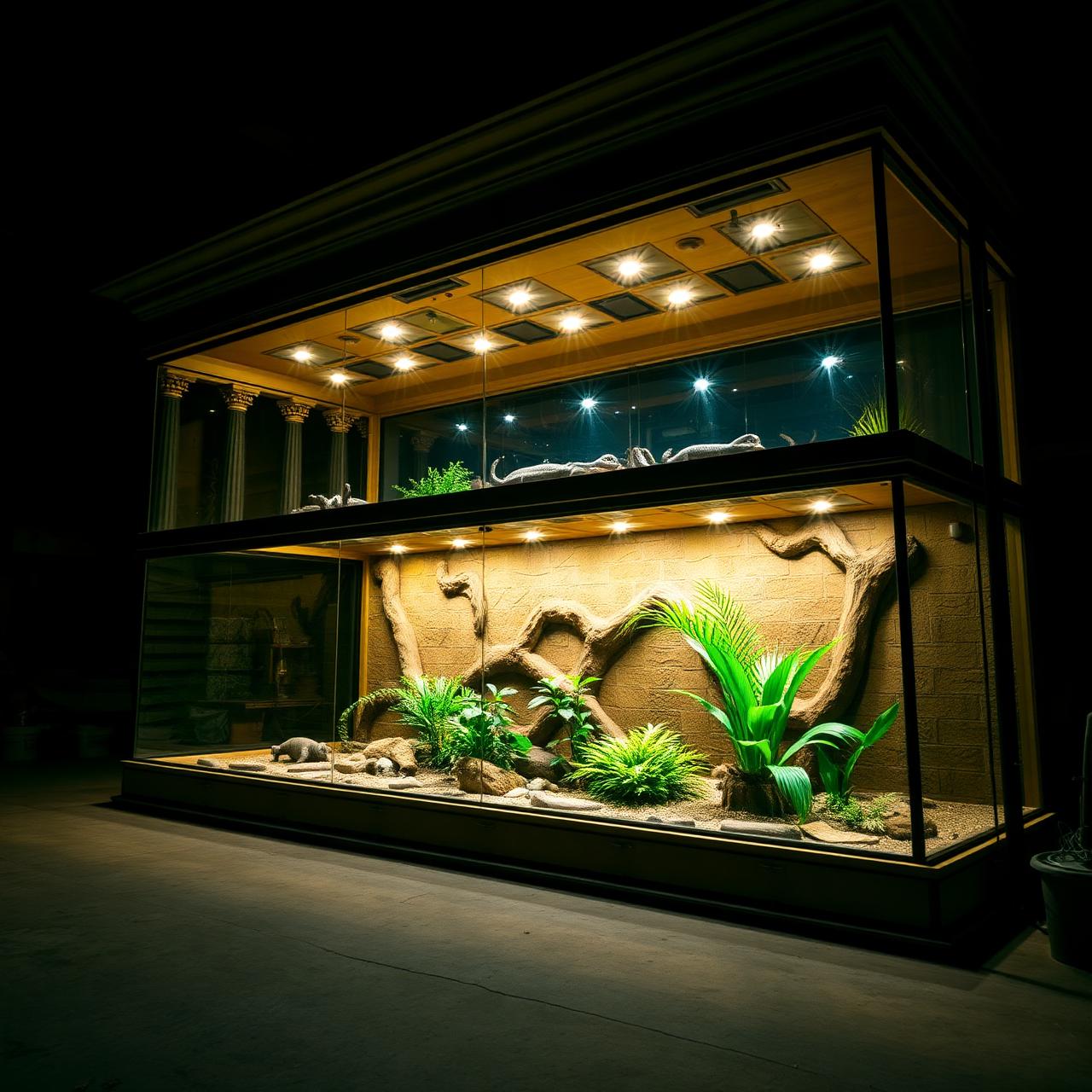Large custom reptile enclosure with display-quality finish